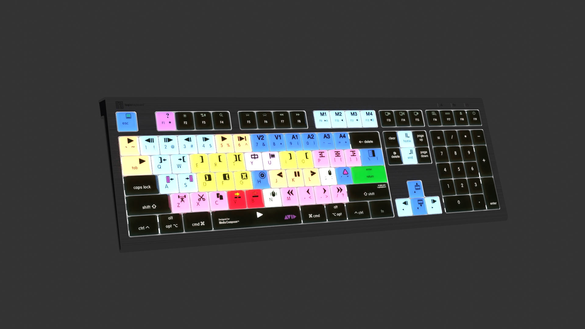 Logickeyboard Backlit - Designed for Avid Media Composer - Mac